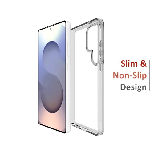 Image of Case for Samsung Galaxy S25 Ultra, [Anti-Yellowing Technology] [Military Grade Drop Protection] Shockproof Case Slim Hybrid Phone Case for Samsung Galaxy S25 Ultra 5G - Crystal Steel Grey