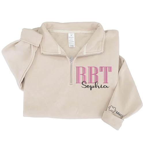 Chillever Personalized RBT Tech Quarter Zip Sweatshirt, Embroidered Registered Behavior Technician Pullover, ABA Therapy Crewneck, Behavioral Health Staff Gift