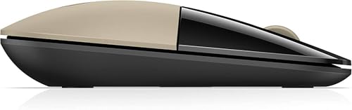 Z3700 Mouse Wireless, Sensore Preciso, Tecnologia LED Blue, 1200 DPI, 3 Pulsanti, Rotella Scorrimento, Ricevitore USB Wireless 2.4 GHz Incluso, Design Pratico e Confortevole, Oro - Mouse gaming - Immagine 5