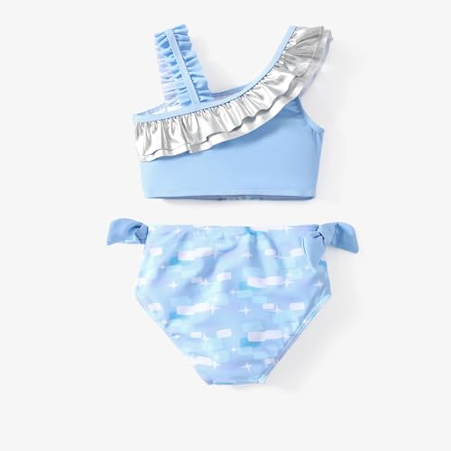 Disney Princess Toddler Girls Two Piece Tankini Top and Bow Tie Bikini Bottom Beach Swimwear Set2