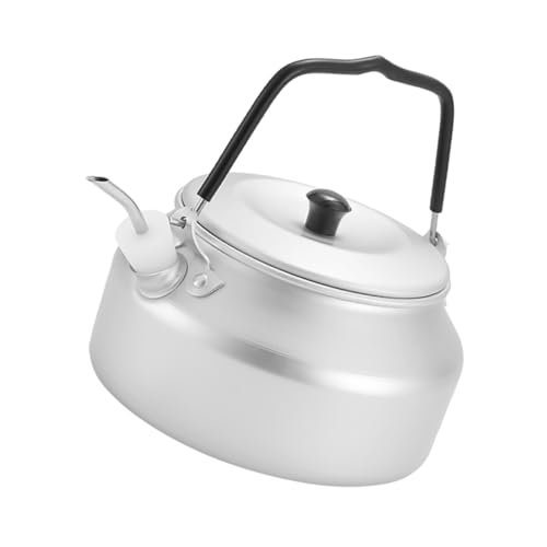 WEKADRIN Camping Tea Pot Stainless Steel Kettle Multi-function Stovetop Kettle for Outdoor Activities for Hiking Picnics Bbq Convenient Camping Accessory