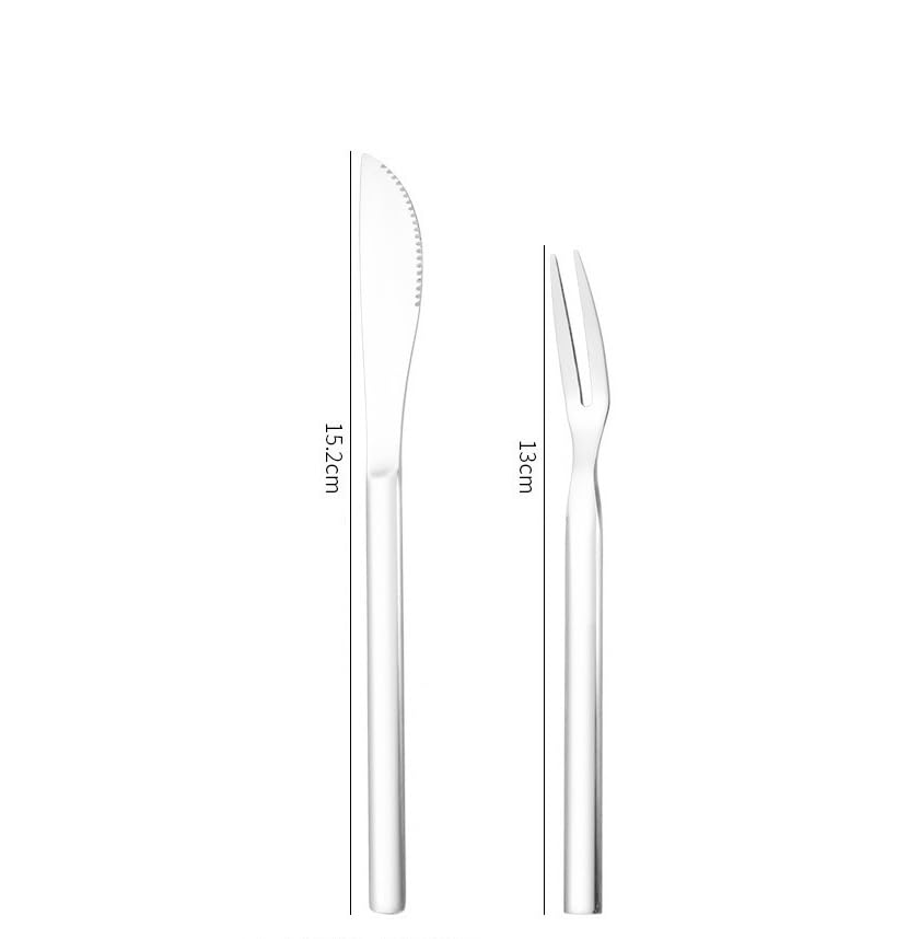 Set Cuchillos Cubiertos 8 Piezas Acero Inox miniatura 2