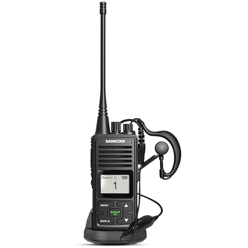 Image of SAMCOM UHF Programmable Handheld Two-Way Radios, 3000mAh Battery Rechargeable Heavy Duty 2 Way Radios Long Range, Walkie Talkies for Adults with Earpiece