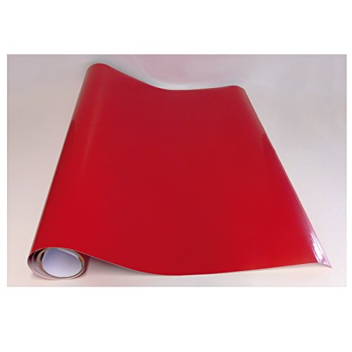 Adzif.biz Le sticker de decoration Rouleau adhésif - Papier Peint Autocollant - Rouge Brillant (1 m x 61,5 cm)