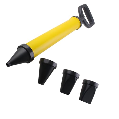 GIVIHGETI Pistolet à joints pour mortier, pistolet à mortier avec 4 buses, pompe à mortier manuelle pour béton avec accessoires, pistolet à mortier DIY,...
