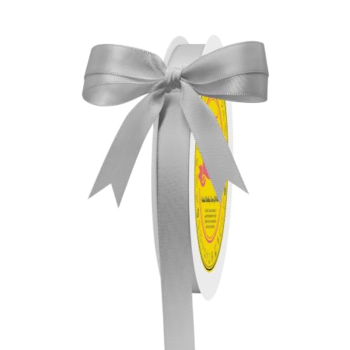 Image of Double Face Silver Satin Ribbon 1 /2 inch X 50 Yards Polyester Silver Ribbon for Gift Wrapping Very Suitable for Weddings Party Invitation Decorations and More
