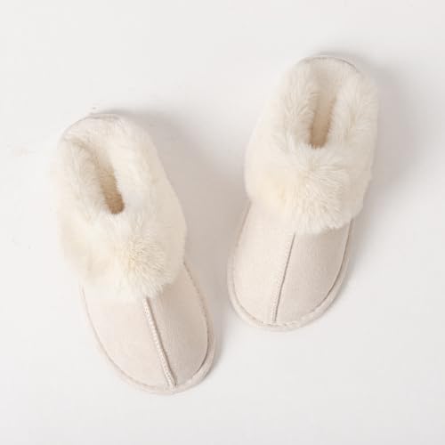 Womens Slipper Memory Foam Fluffy Soft Warm Slip On Anti-Skid House Slippers,Cozy Plush for Indoor Outdoor3