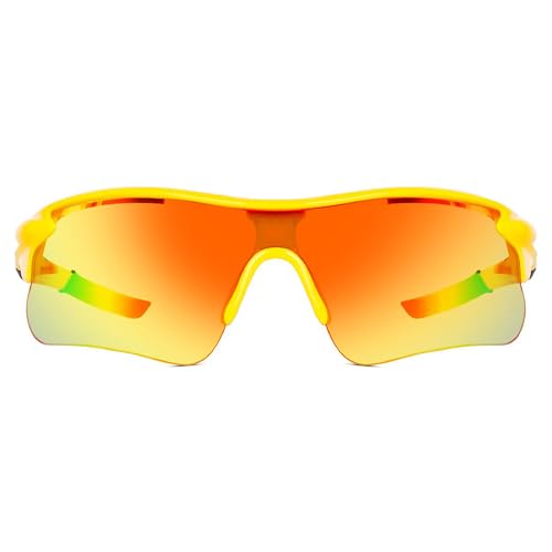 Image of Dervin Non Polarized Oversized Sports Sunglasses for Men Women, Outdoor Cricket Cycling Hiking Fishing Sunglasses