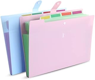 Mr. Pen- Expanding File Folder, 2 Pack, 5 Pocket, Accordion Folder, Expandable Folder, with New Design, Accordian Folder Organizer, File Folder Organizer, Accordion File Organizer, Multi Pocket Folder