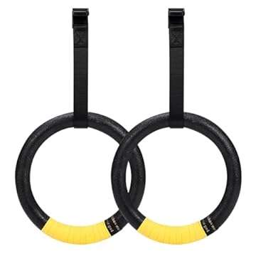 Noxtioanip Anelli Calisthenics 28 mm, Anelli Ginnastica con Regolabili Lunghi Fibbie Cinghie 4 m per Suspension Training, Anelli Palestra per Fitness Allenamento o Allenamento a Casa
