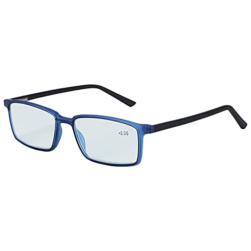 ZENOTTIC Lesebrille, Blue Light Blocking Brille, Lightweight Classic Trendy Stylish für Männer und Frauen (0.00, Blau) Cover