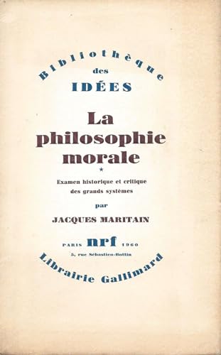 LaPhilosophie Morale Examen Historique et Criti... [French] 0828898529 Book Cover