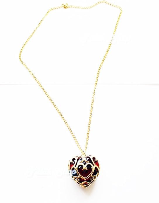 Cœur Rouge du Héros Elfe Cosplay XL Collier en Métal Sans Pierre Précieuse, XL, Métal, Sans Pierre Précieuse