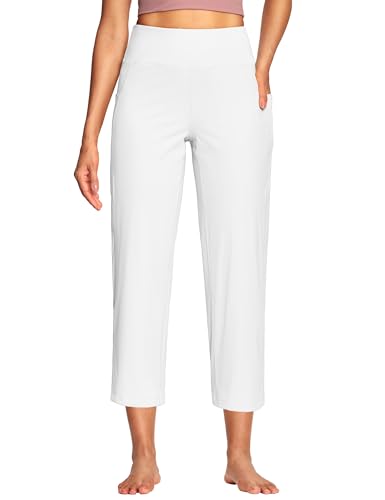 Image of ISEEGZ 15 inch / 18 inch / 21 inch / 25 inch Capri Pants for Women High Waist with Pockets Women's Capris Workout Yoga Pants Loose Straight Leg