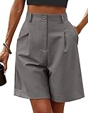 HOTOUCH Womens Shorts Summer Trendy Fashion 2026 High Waisted Grey Bermuda Shorts