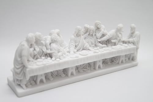 Estatua La Última Cena Resina 8.8" 12 Apóstoles y Jesús miniatura 2