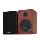 WMQ 40W*2 Passive Bookshelf Speakers for Record Players and Home Theater Systems, Midrange and High-Frequency Stereo Speakers, Indoor Rear Surround Speakers, Requires a Receiver or Amplifier, (Brown)