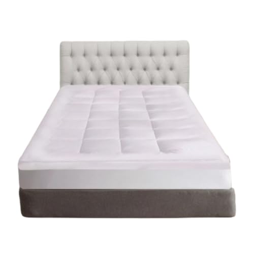 Luxury 5" (12.5cm) Extra Deep Goose Feather & Down Mattress Topper Enhancer - Super Soft Warm Bed Topper with Elasticated Straps - Machine Washable - Hotel Quality Comfort (DOUBLE-4FT)