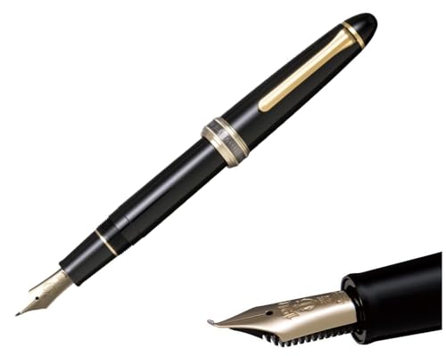 セーラー万年筆 特殊ペン先 万年筆 美工筆 長刀ふでDEまんねん ブラック 両用式 10-7821-420