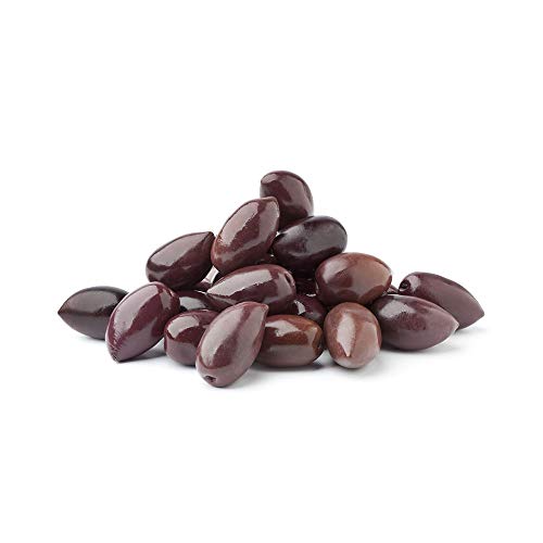Organic Black Kalamata Olives - NON-GMO - Gluten Free - Large - Pitted - USDA Certified Organic (13.1 oz) - Product of Kalamata, Greece - Brine with Sea Salt, Water, Organic EVOO and Organic Vinegar