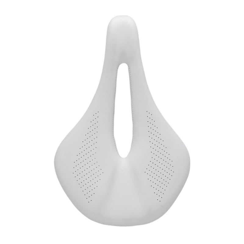 Selle de cyclisme en carbone blanc 155mm pour un siège de course haut de gamme