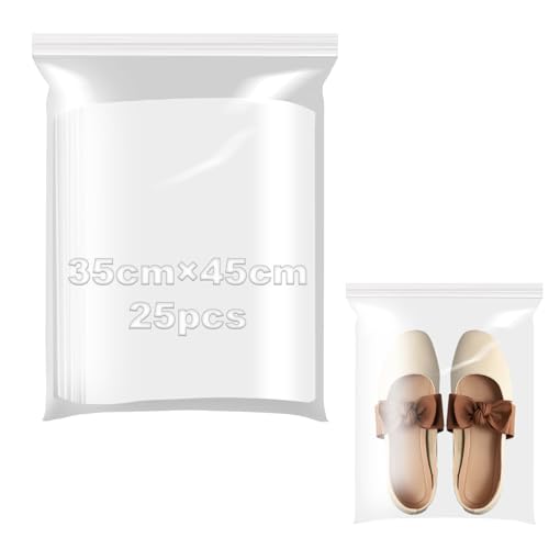 Bolsas Plastico Transparente 35x45cm Bolsas Autocierre Bolsas Zip Grandes 20 piezas Cierre Cremallera Perfecto Para Cocina Almacenamiento Ropa Joyería y Artículos Oficina