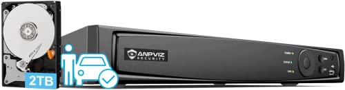 Anpviz 8CH 4K PoE NVR Überwachungssystem Rekorder Videorekorder mit 2TB HDD, H.265+, 8MP Videoüberwachung 24/7 Überwachung für 8MP/5MP/4MP PoE IP Kamera Outdoor, Guarding Vision(H Series)