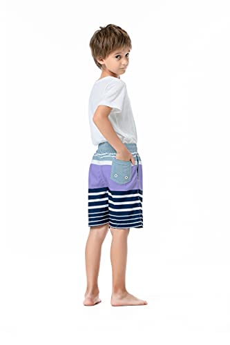 Kute 'N' Koo Boys Swim Trunks, Striped Quick Dry Boys Swim Shorts Boys Boardshorts #TOP4