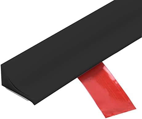 Self Adhesive Shower Threshold Water Dam Shower Stopper Barrier,Collapsible Shower Water Dam Shower Barrier,Dry and Wet Separation for Bathroom,Water Retaining Strip with Sealing Tool (Black/67Inch)