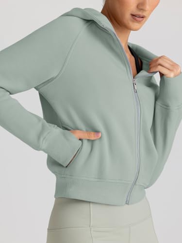 Image of Trendy Queen Womens Zip Up Hoodies Cropped Jackets Fall Clothes 2026