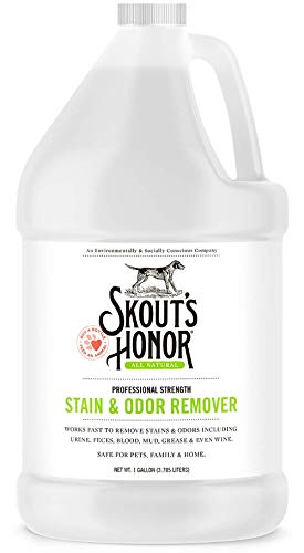 Skout’s Honor: Professional Strength Stain and Odor Remover - One Gallon (128 oz) - Deodorize and Clean Pet Stains, Dog Crates, Carpets, Furniture and Other Water-Safe Surfaces - Laundry Safe