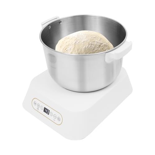 Máquina amasadora automática de masa, 31 x 25,5 x 28 cm, 7 L, acero inoxidable, control inteligente, máquina de amasar masa totalmente automática para tiendas de desayuno, tiendas de pasta, tiendas de