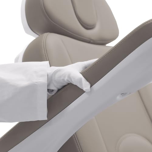 Image of SKINACT Malibu Electric Medical Spa Facial Treatment Chair /Table with 240 Swivel Base, Adjustable Backrest, Leg Rest and Wired Hand Remote Control (Taupe)