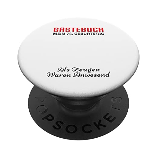 Gästebuch Mein 74. Geburtstag Libro de visitas Firma PopSockets PopGrip Intercambiable