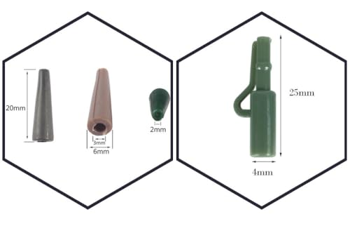 Kit de pesca para carpa con 120 piezas en caja miniatura 2