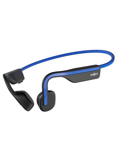 Top 10 Best Bone Conduction Wireless Headphones Reviewed 9 SHOKZ OpenMove - Open-Ear Bluetooth Sport Headphones, Bone Conduction Wireless Earphones, Sweatproof for Running and Workouts, with Sticker Pack(Blue)