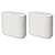 iDesign Small Oval Plastic Bathroom Trash Cans - Ideal for Bathroom, Bedroom, or Office - Set of 2 - White
