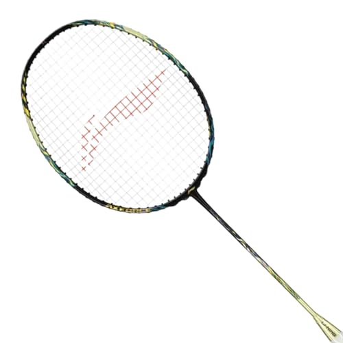 Image of Li-Ning AXForce 100 Badminton Racquet - 4U G5, Unstrung | Power-Loaded Attack Frame | Black /Gold | for Professional & Advanced Offensive Players