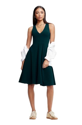 Image of Dress the Population Women's Catalina Solid Sleeveless Fit & Flare Midi Dress