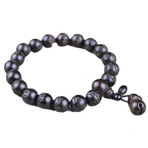 Image of Tibetan Buddhist Mala Buddha Bracelet Natural Wood Bead Bracelet Om Meditation Yoga Prayer Bracelets