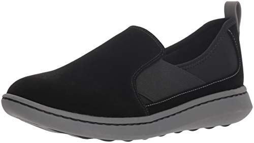 Rubber sole Clarks Women\'s Step Move Jump Sneaker, Black Synthetic, 050 M US