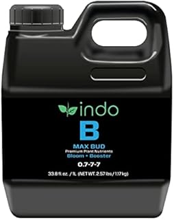 Indo MAX Nutrients - MAX Bud (1L): Bloom + PK Booster - Bloom Supplement with Enhanced Levels of Phosphorus and Potassium for Maximum Flower Production