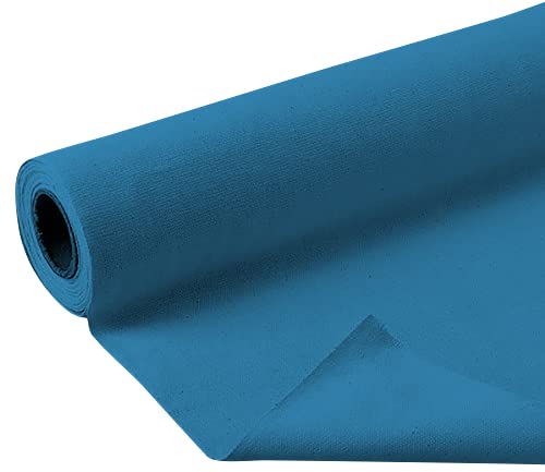 Image of 60 inch Wide 10 oz Dyed Cotton Duck Canvas Fabric Cloth True Blue Color Cotton Heavy Duty Durable Material by Yard for Bags Backdrops Painting and Art Projects