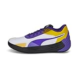 PUMA Unisex Fusion Nitro Team Basketballschuh, Prism Violet-Spectra Yellow, 46 EU
