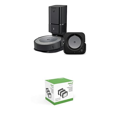 Bundle of iRobot Roomba i3+ EVO (3550) Robot Vacuum and Braava Jet m6 (6113) Robot Mop w/iRobot Authentic Replacement Parts - 3-Pack High-Efficiency Filter