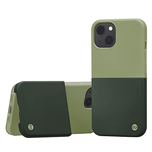 campino iPhone 13 ケース OLE stand Ⅱ スタンド機能 抗菌 耐衝撃 レンズ保護 背面 フラット 動画 マット グリーン フロス×アンティーク グリーン 緑