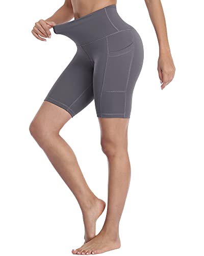 Image of 4 Pack Biker Shorts with Pockets for Women High Waist,Womens Athletic Workout Shorts for Summer
