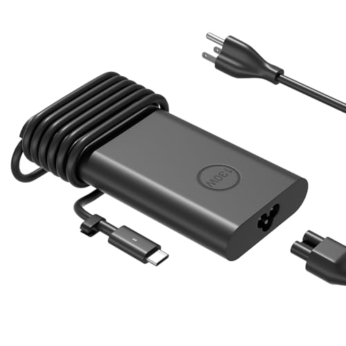 HSXIRQA 130W USB C Charger Compatible with Dell Inspiron 14 16 Plus 7420 7430 7440 7620 7630 7640 Inspiron 16 14 7620 7630 7640 7635 7490 7430 7440 2-in-1 alienware-x14 R1 R2 Laptop