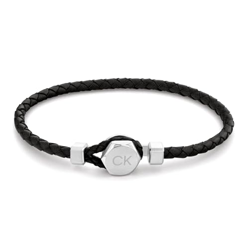 Calvin Klein Jewelry メンズ レザーブレスレット, One Size, レザー, 宝石なし