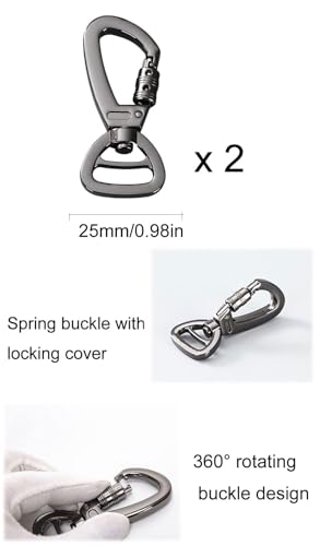 2 Stk Karabinerhaken Mit Drehgelenk,Haken Mit Drehgelenk Für Hundehalsband,Schnalle Drehgelenk Karabinerhaken,Robuster Stahl Wirbelkarabiner,Karabiner Hundeleine Schlüssel,Mehrzweck drehbare Karabiner